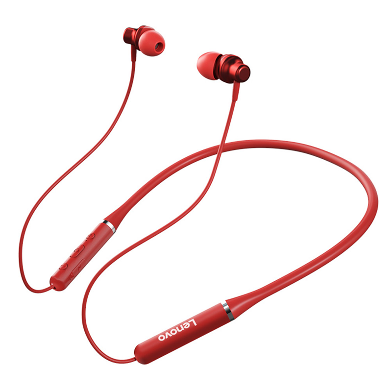 Lenovo Bluetooth Neckband Headphones - Wireless Sports Earphones with Magnetic Buds
